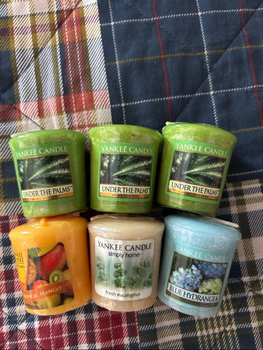 Yankee Candle Votive Assortment - Green, Yellow, Cream, Blue - Picture 2 of 4